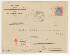 Em. Bontkraag Aangetekend Heerenveen - Ossenzijl 1921