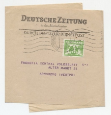 Deutsche Dienstpost 1940 Em. Duif - Duits stempel - Krantewikkel