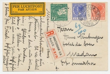 VH B 23 Aangetekend Den Haag - Medan Ned. Indie 1928