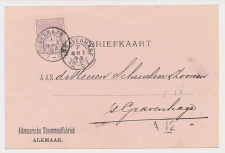 Firma briefkaart Alkmaar 1897 - Stoommeelfabriek