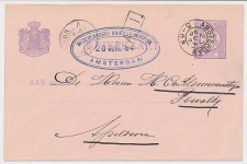 Briefkaart Amsterdam 1884 - Nederlandsch Handels Museum