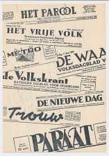 Firma briefkaart Amsterdam 1945 - Advertentiebureau - Kranten