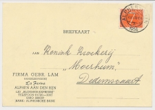 Firma briefkaart Alphen a/d Rijn 1956 - Kwekerij