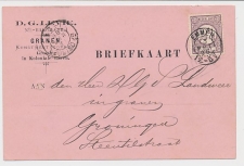 Firma briefkaart Noord Barge 1895 - Granen