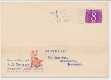 Firma briefkaart Breda 1958 - Borstelfabriek