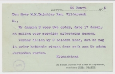 Firma briefkaart Eibergen 1905 - Leder en drijfriemen