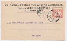 Firma briefkaart Eibergen 1902 - Leder - Drijfriemen