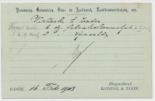 Firma briefkaart Goor 1903 - IJzerwaren - Glas - Aardewerk