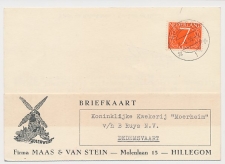 Firma briefkaart Hillegom 1955 - Molen - Kwekerij 