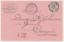 Firma briefkaart Munsterscheveld 1898 - Stoommalerij - Granen