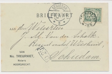 Briefkaart Dordrecht 1911 - Notaris - Stortingsbewijs Schiedam