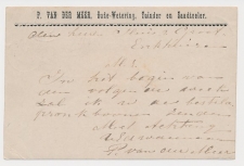 Firma briefkaart Oude Wetering 1896 - Tuinder - Zaadteler