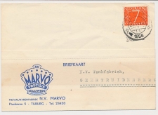 Firma briefkaart Tilburg 1954 - Metaalwarenfabriek