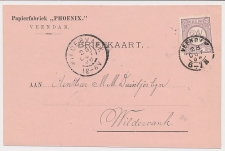 Firma briefkaart Veendam 1896 - Papierfabriek - Phoenix