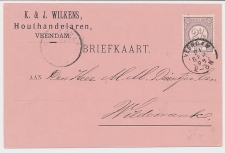 Firma briefkaart Veendam 1896 - Houthandel