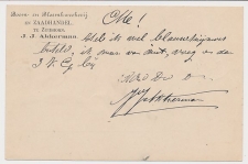 Firma briefkaart Zuidhorn 1894 - Kwekerij - Zaadhandel