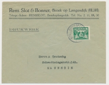 Firma envelop Broek op Langendijk 1929 