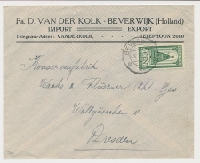 Firma envelop Beverwijk 1924 - Import - Export