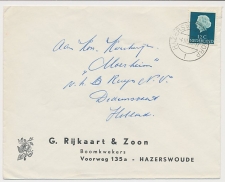 Firma envelop Hazerswoude 1960 - Boomkweker