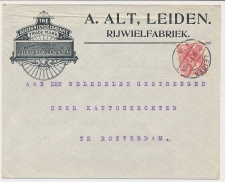 Firma envelop Leiden 1911 - Rijwielfabriek - Quadrantcycle Comp.