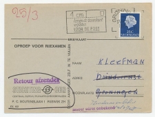 Locaal te Groningen 1972 - Nader adres onbekend- Retour afzender