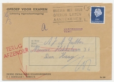 Leiden - Den Haag 1971 - Vertrokken - Terug afzender