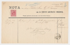Em. 1872 Leeuwarden - Veendam - Wildervank - Debet nota