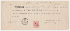 Em. 1872 Den Haag - Aalten - Dinxplerlo - Kwitantie