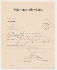 Kleinrondstempel Haarlem R.P.S.B. 1903 - Rijksverzekeringsbank