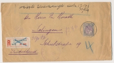 Em. Bontkraag Aangetekend / Waarde Den Haag - Duitsland 1923