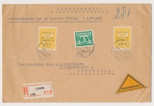 Em. Duif Aangetekend / Remboursement Leiden - Rotterdam 1943