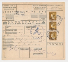 Em. Konijnenburg Pakketkaart  Den Haag - Duitsland 1940