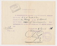 SS Mook  Middelaar  1921 - Verklaring Burgemeester Groesbeek