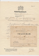 Telegram Dokkum - Gorinchem 1863