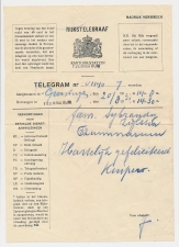 Telegram Groningen - Tzummarum 1931