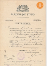 Fiscaal Droogstempel 1 GL= s GR. 1917 - Den Haag 1917