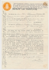 Fiscaal Droogstempel 15 C. ZEGELRECHT MET OPCENTEN s GR. 1912