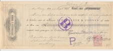 Plakzegel 3,50 den 18.. - Wisselbrief Den Haag 1896