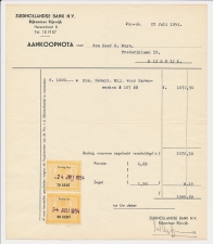 Beursbelasting 70 CENT / 80 CENT den 19.. - Rijswijk 1954