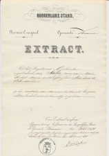 Extract Burgerlijke Stand - Kuinre 1884