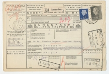 Em. Juliana Pakketkaart Amsterdam - Belgie 1956