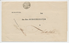 Trein takjestempel Zutphen - Leeuwarden 1871