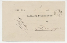 Trein kleinrondstempel Utrecht - Kampen 2 1876 (Arabisch cijfer)