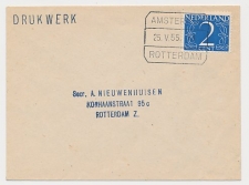 Treinblokstempel : Amsterdam - Rotterdam XII 1955