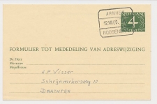 Treinblokstempel : Arnhem - Roosendaal III 1960