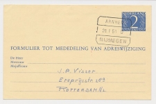 Treinblokstempel : Arnhem - Nijmegen D 1956