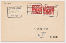 Treinblokstempel : Amsterdam - Helder V 1927