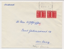 Treinblokstempel : Delfzijl - Groningen F 1952