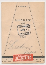 Treinblokstempel Dordrecht - Amsterdam F 1949