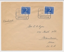 Treinblokstempel : Eindhoven - Amsterdam B 1948